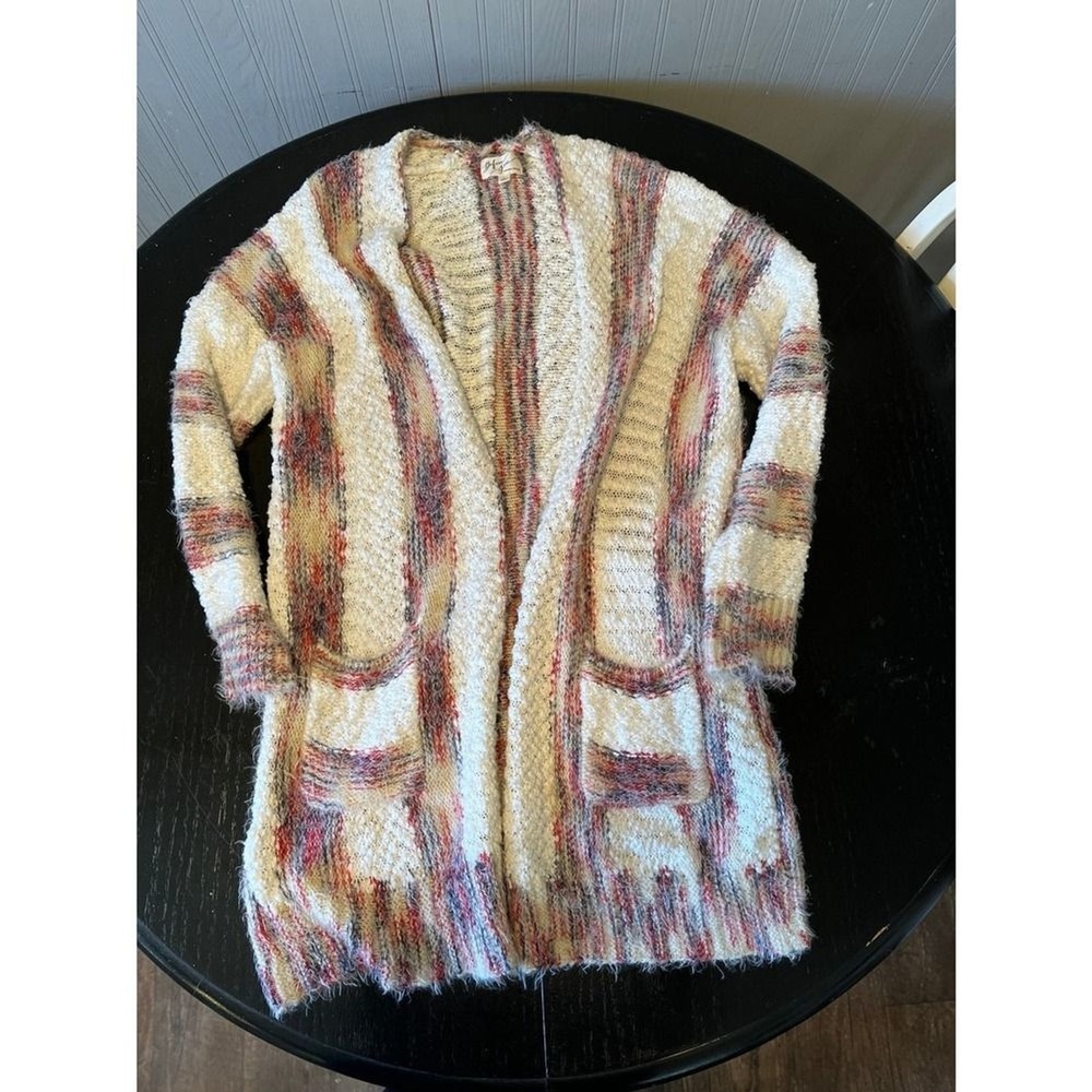 Multi color Boutique CUTE cardigan soft long size Large striped